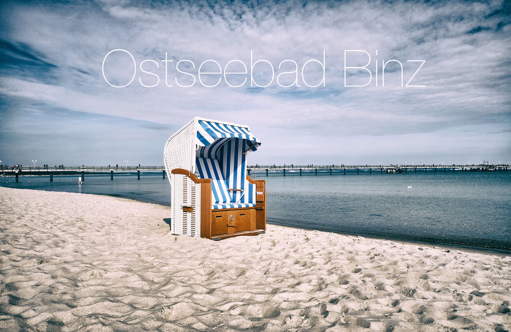 Insel Rügen Ostseebad-Binz-Strandkorb